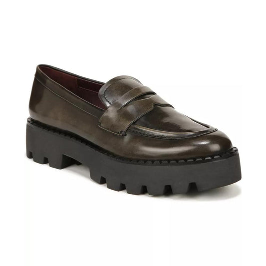 Balin Smoke Grey Faux Leather Franco Sarto Loafer Flats