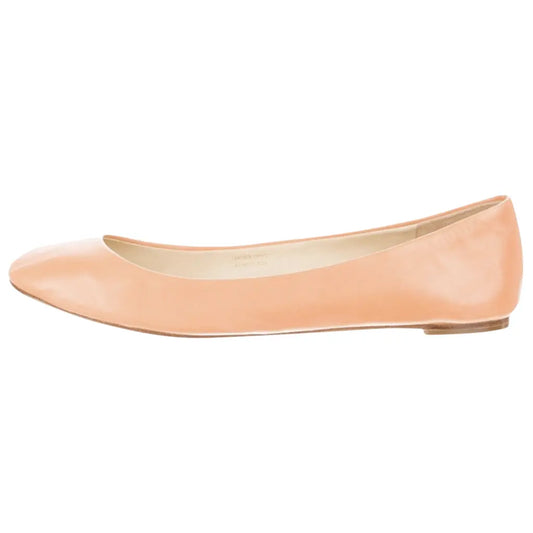 Lara Tangerine Leather Vera Wang Ballet Flats