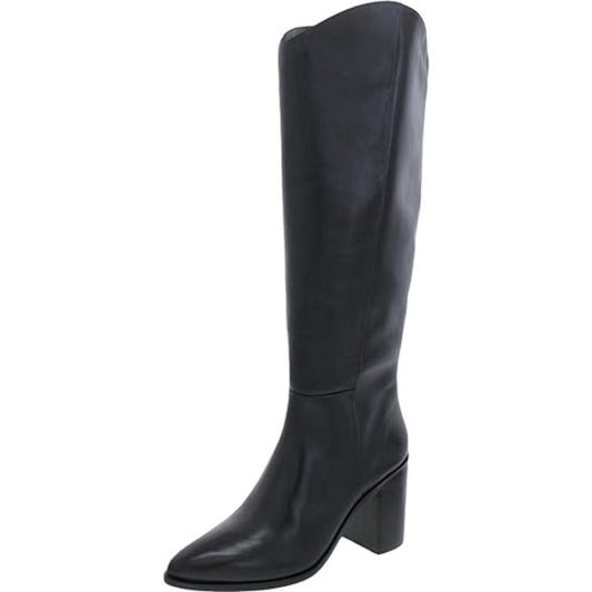 Ticada Black Leather Franco Sarto Heel Boots