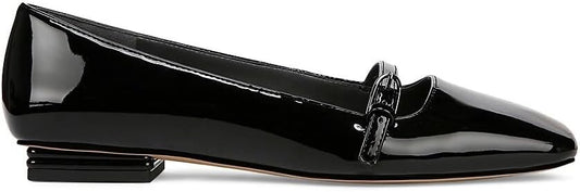 Tayana Black Patent Franco Sarto Mary Jane Flats