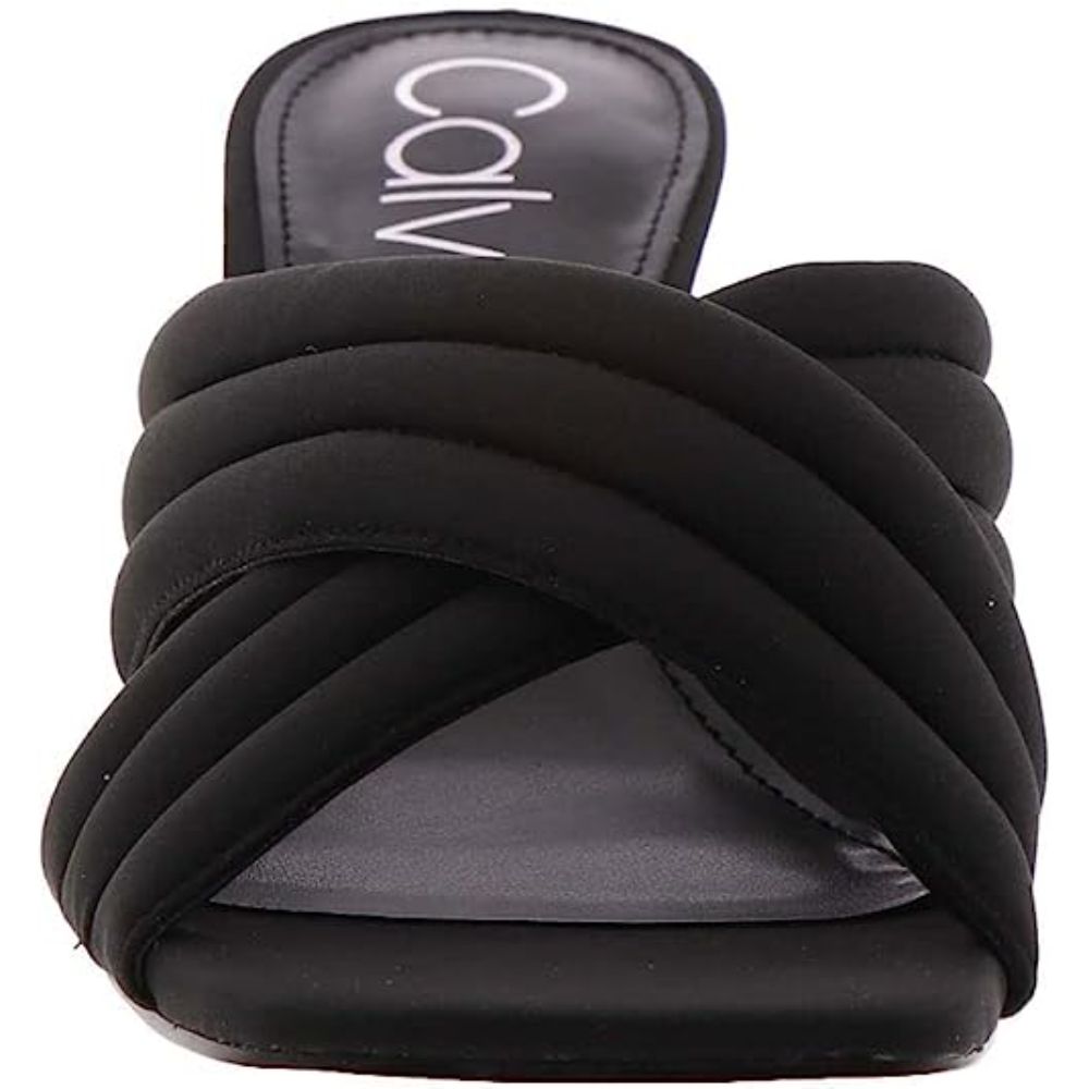 Calvin Klein Women's Fire Black Fabric Heeled Sandal