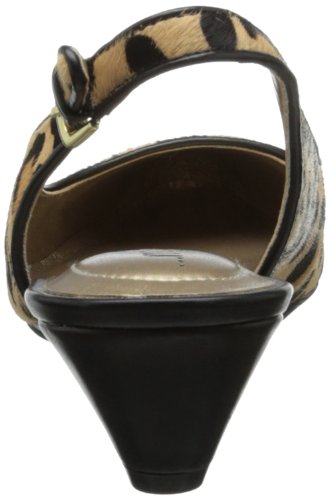 Me Too Women's Harper 9 Black Leather Wedge Pump