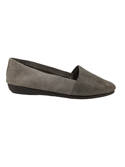 MS Softee Taupe Metallic Leather Aerosoles Loafer Flats