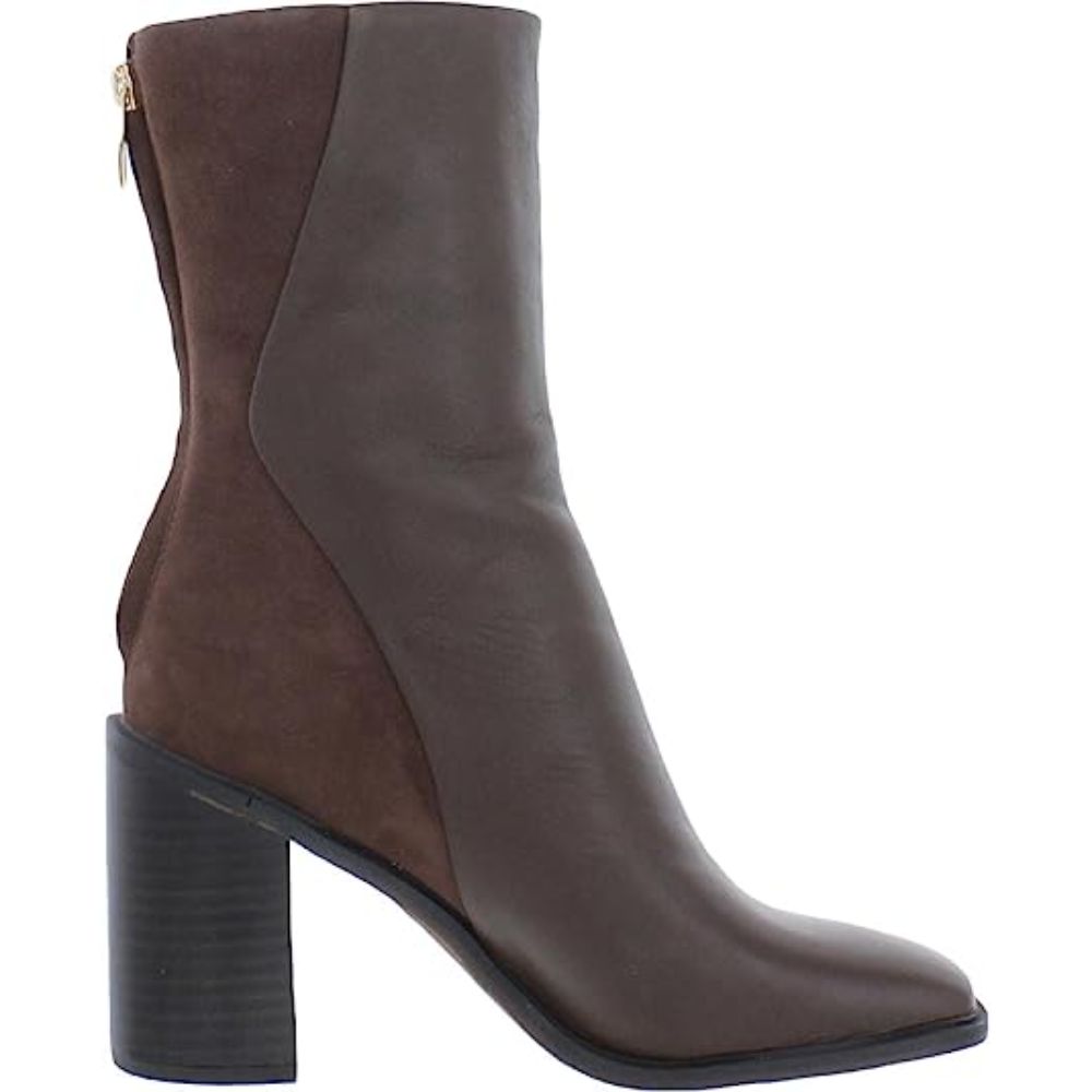 Stevenia Brown Leather and Suede Franco Sarto Mid Boots