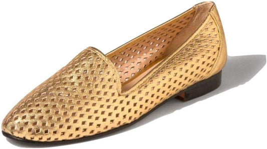 Jon Josef Perfor Gold Flat Leather Loafer Flat