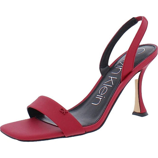 Byrona Red Fabric Calvin Klein Heeled Sandal