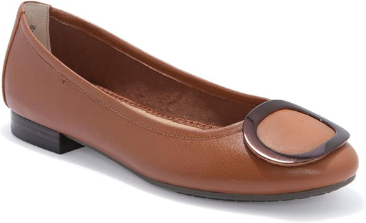 Sena Luggage Brown Leather Me Too Flats