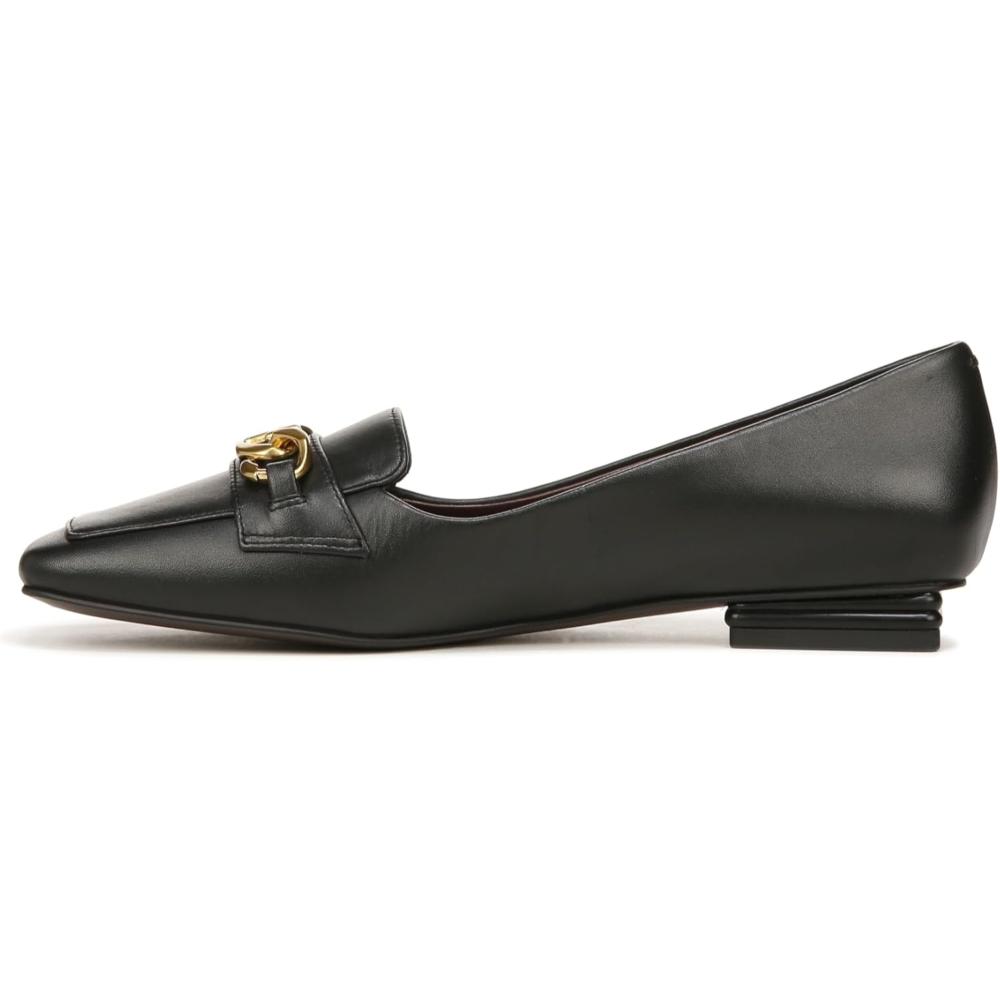 Tiari Black Leather Franco Sarto Flats