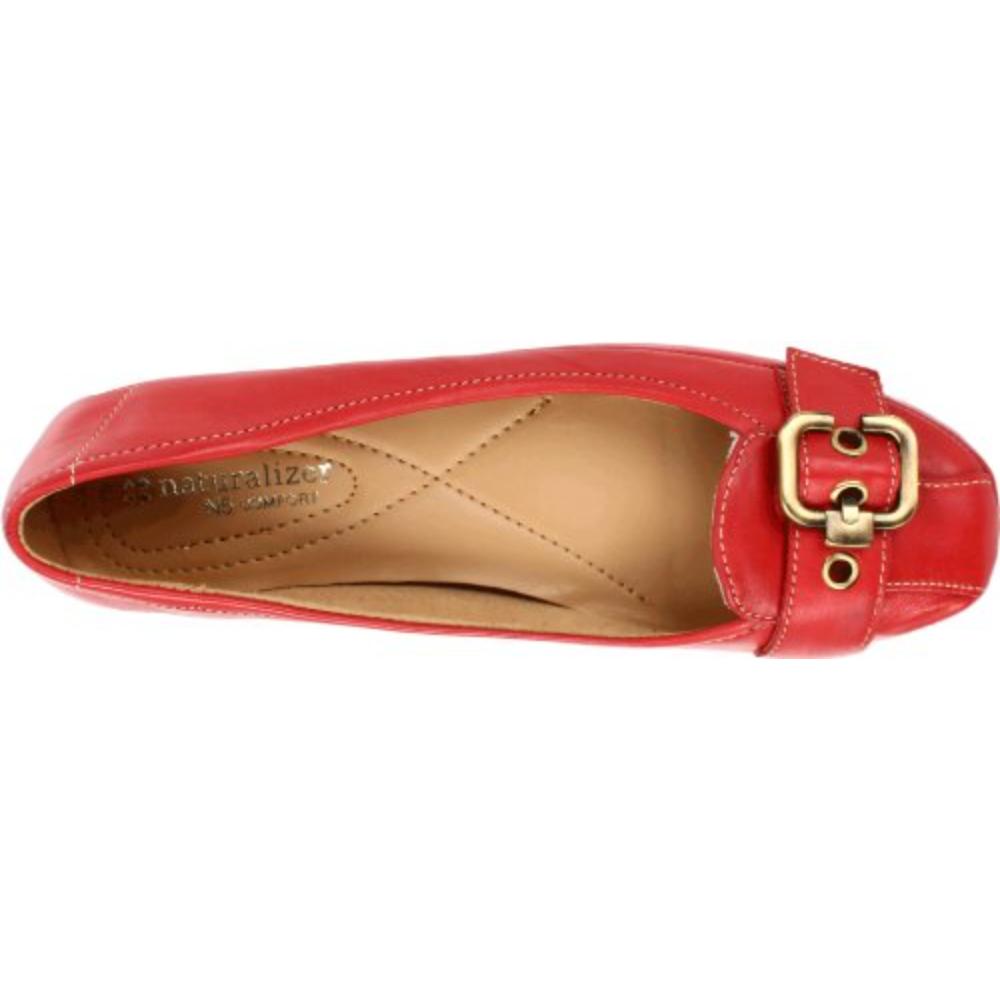 Tracer Red Leather Naturalizer Flats