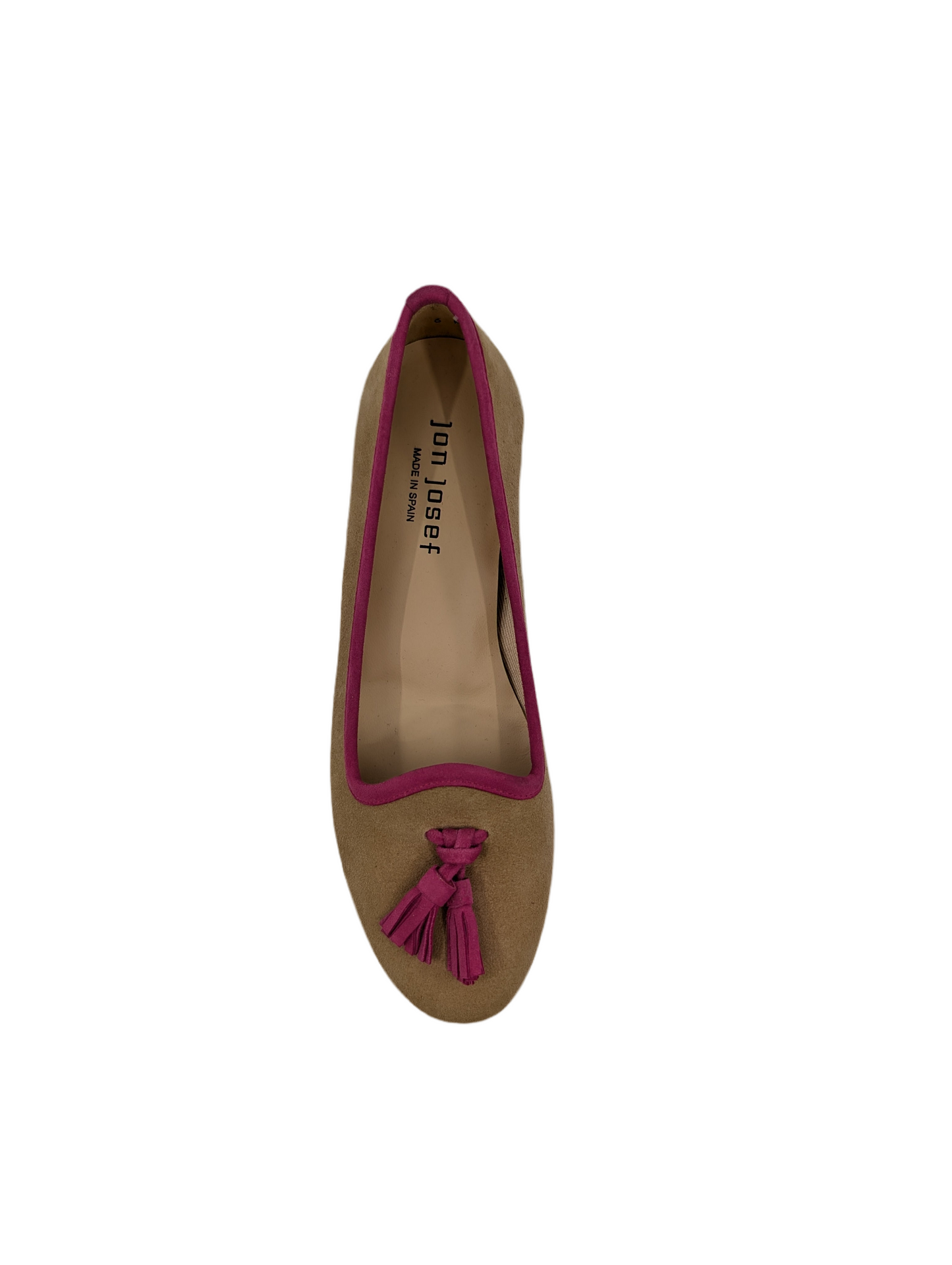 Monelle Cashew Suede Pink Trim Jon Josef Loafer Flat