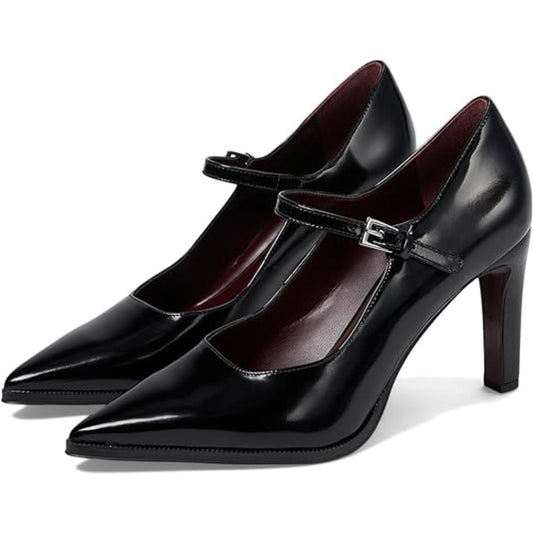 Athena Black Glossy Leathr Franco Sarto Pumps