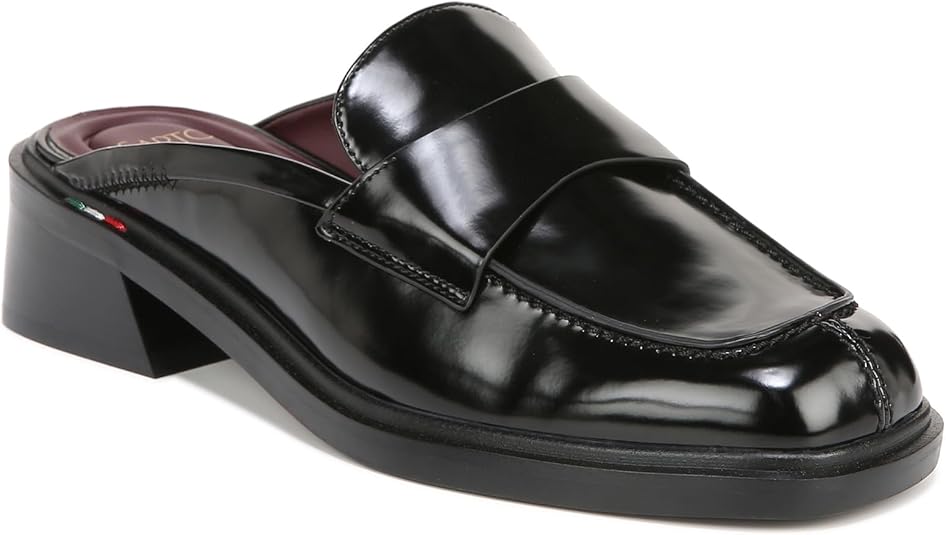 Georgie Black Slip On Mule Loafer Franco Sarto