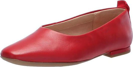 Vana Red Leather Franco Sarto Flats