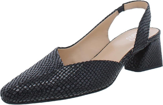Jeen Black Fabric Franco Sarto Slingback Pumps