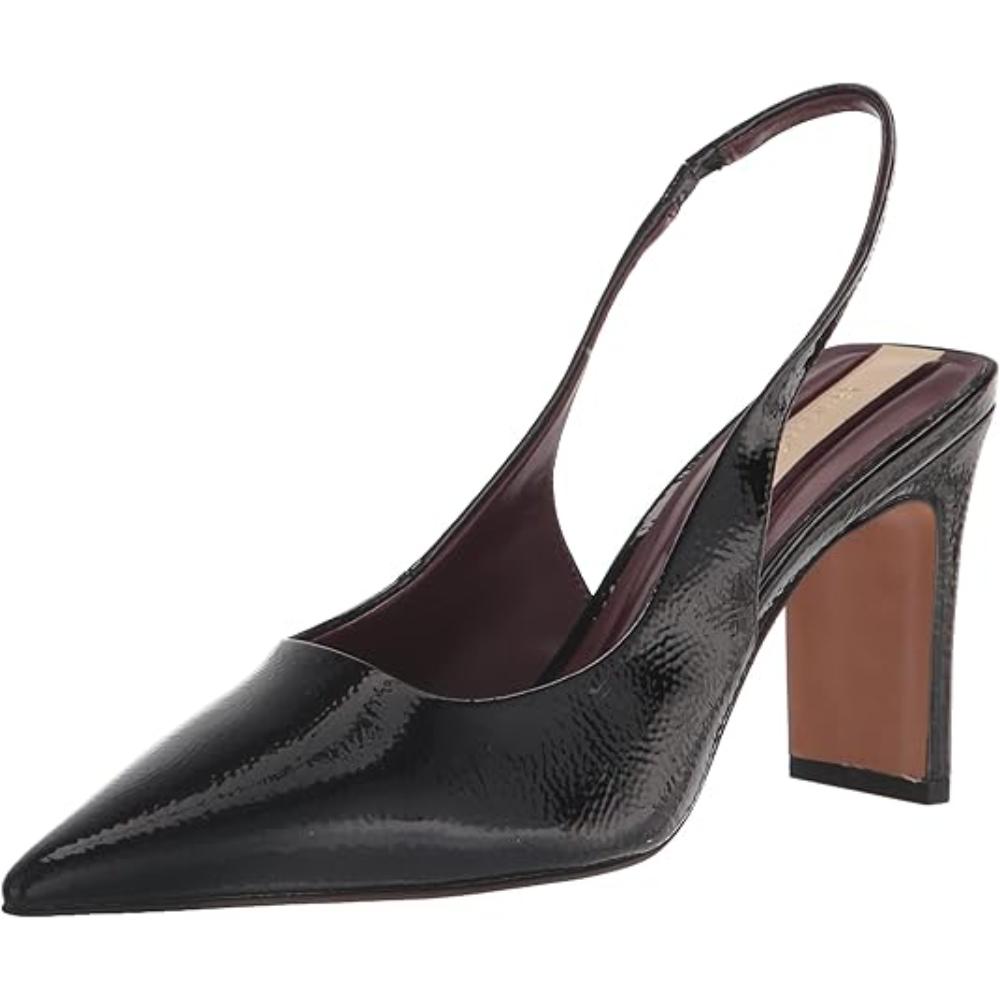 Averie Black Patent Slingback Franco Sarto Pumps