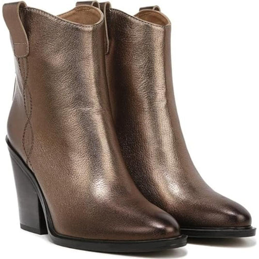 Germaine Bronze Leather Franco Sarto Ankle Boots