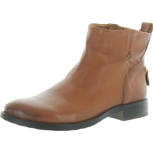 Liz Cognac Leather Franco Sarto Ankle Boots