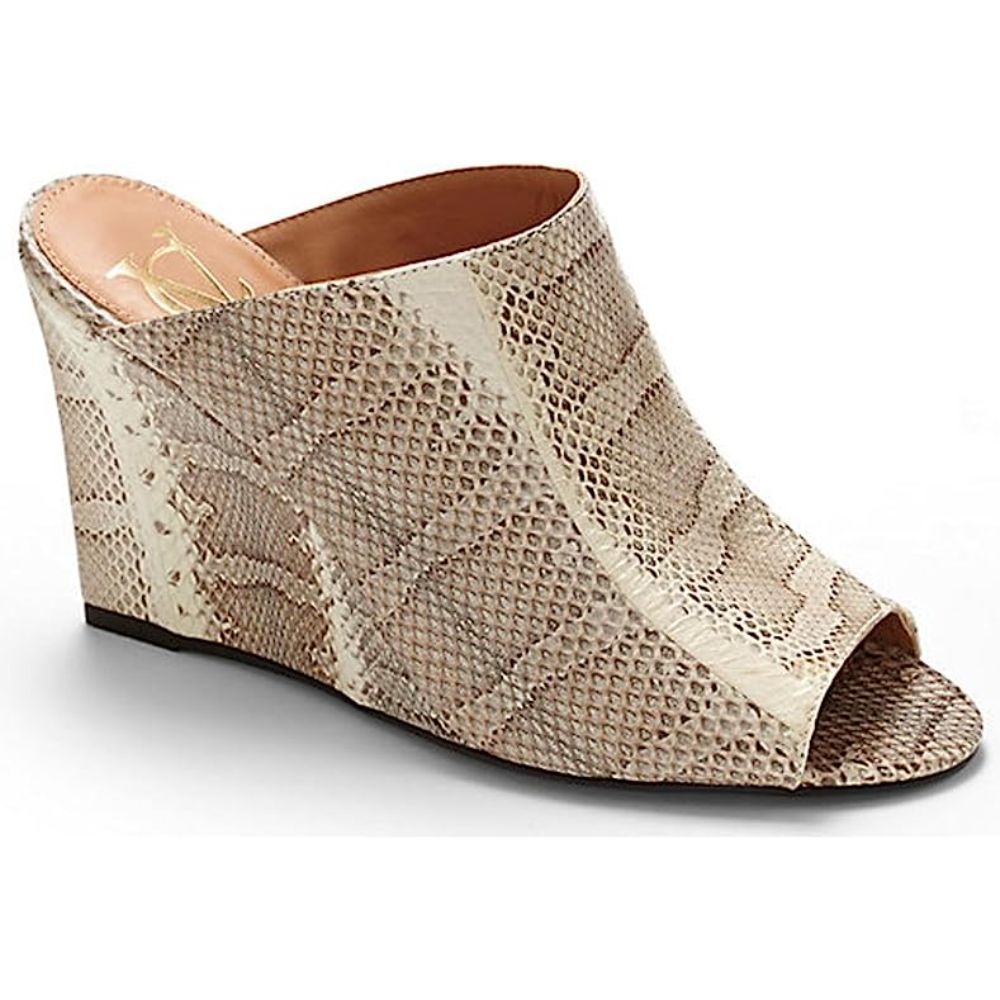 Colette Natural Suede Vince Camuto Signature Wedge Clogs