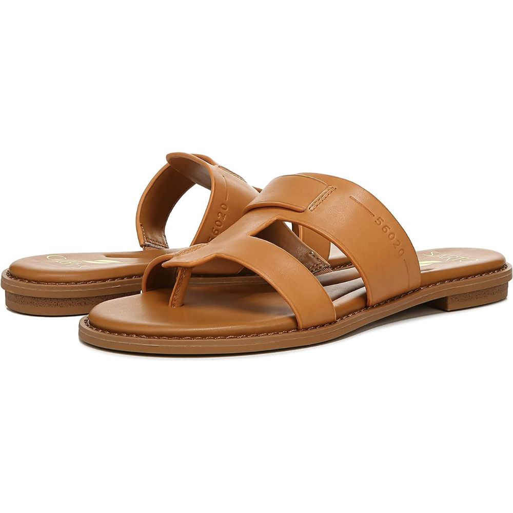 Gretta Tan Franco Sarto Flat Sandals