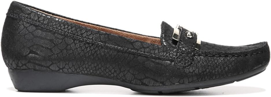Gisella Black Lizard Naturalizer Loafer Flats