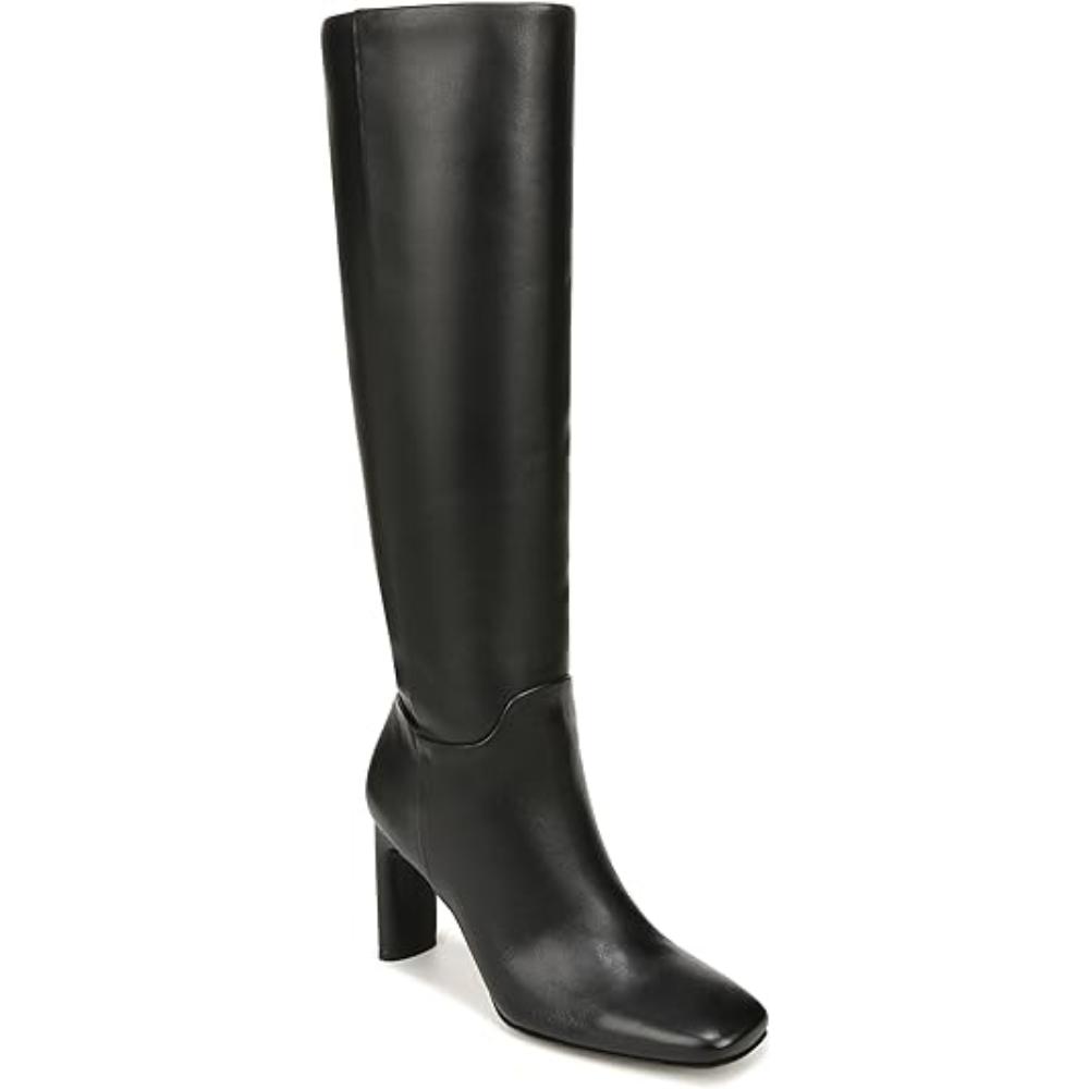 Flexa High Black Leather WIDE CALF Franco Sarto Tall Dress Boots