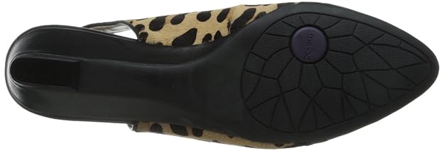 Me Too Women's Harper 9 Black Leather Wedge Pump