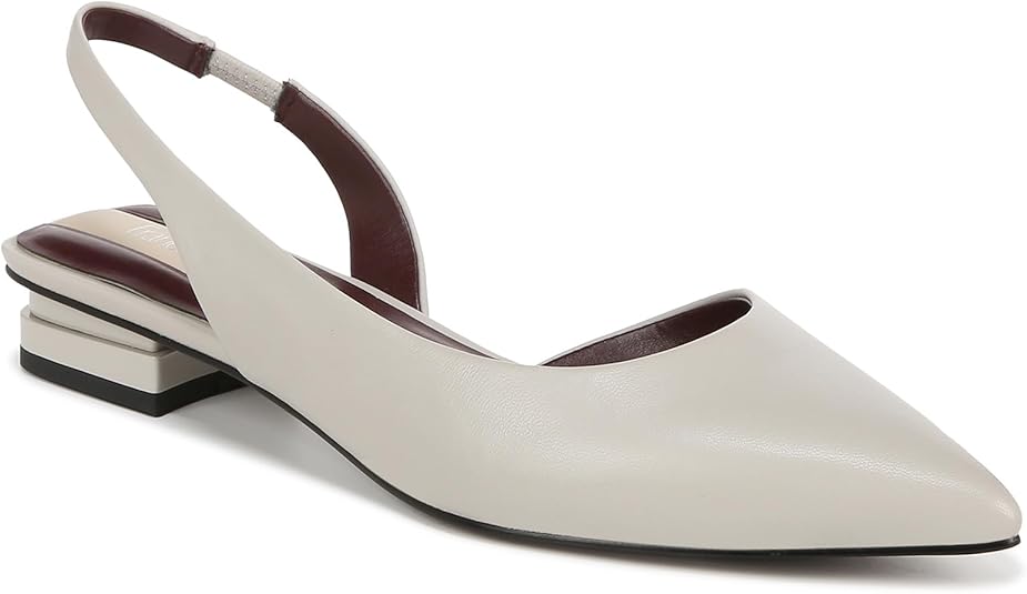 Franco Sarto Women's Tyra Stone Leather Slingback Pump