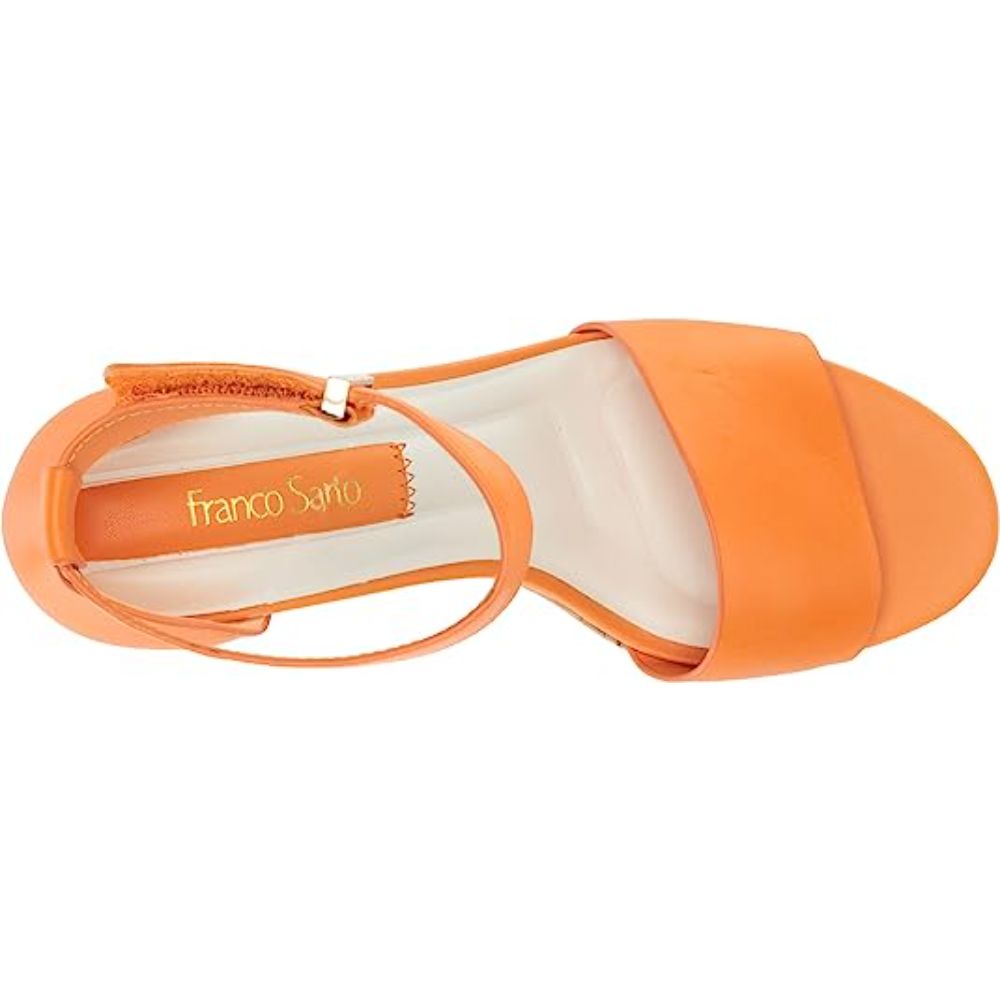 Clemens Orange Franco Sarto Wedge Sandals
