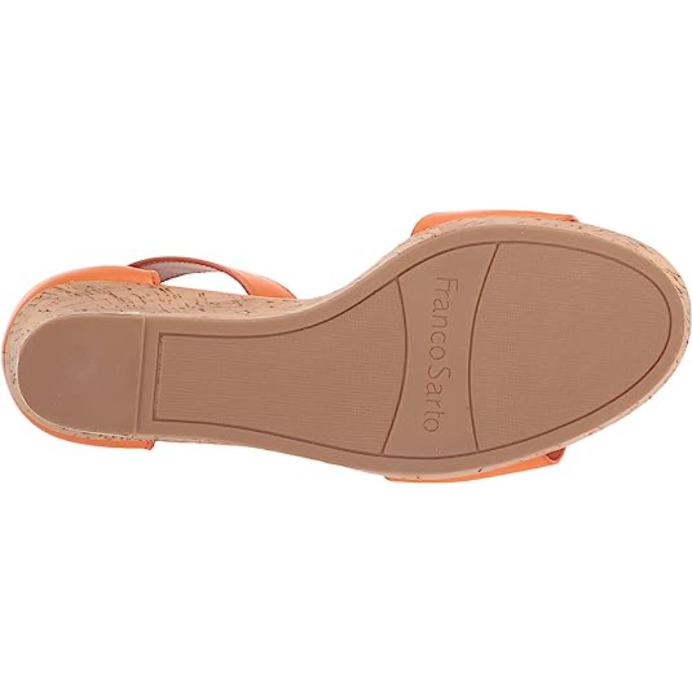 Clemens Orange Franco Sarto Wedge Sandals