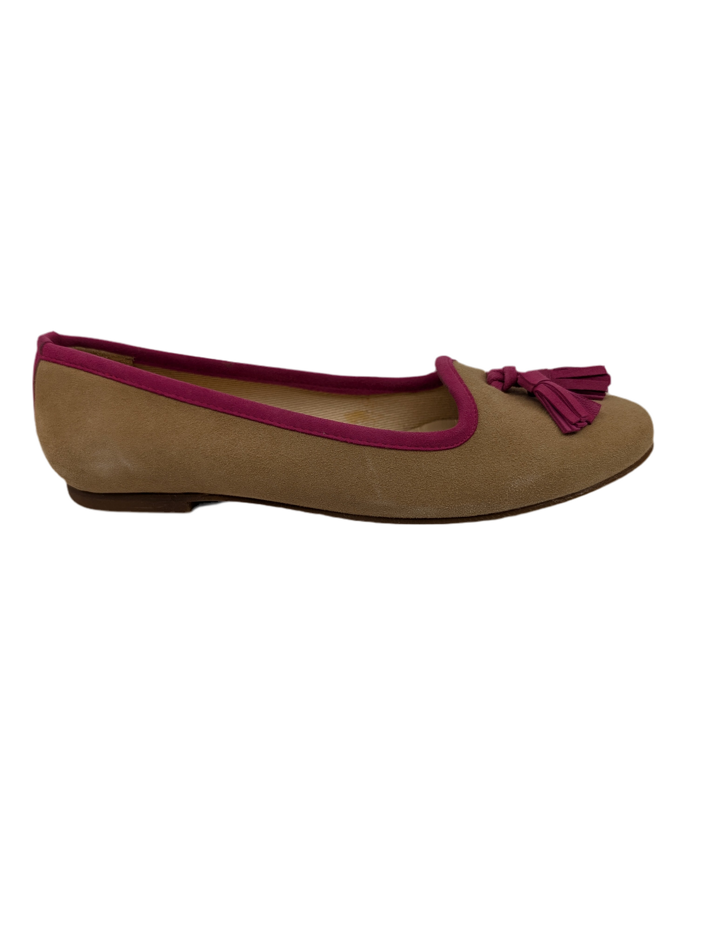 Monelle Cashew Suede Pink Trim Jon Josef Loafer Flat