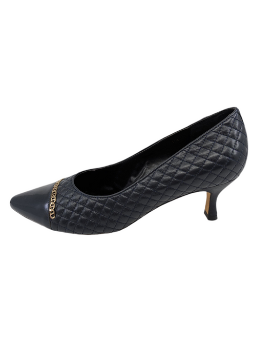 Pamela Navy Leather Vaneli Pumps