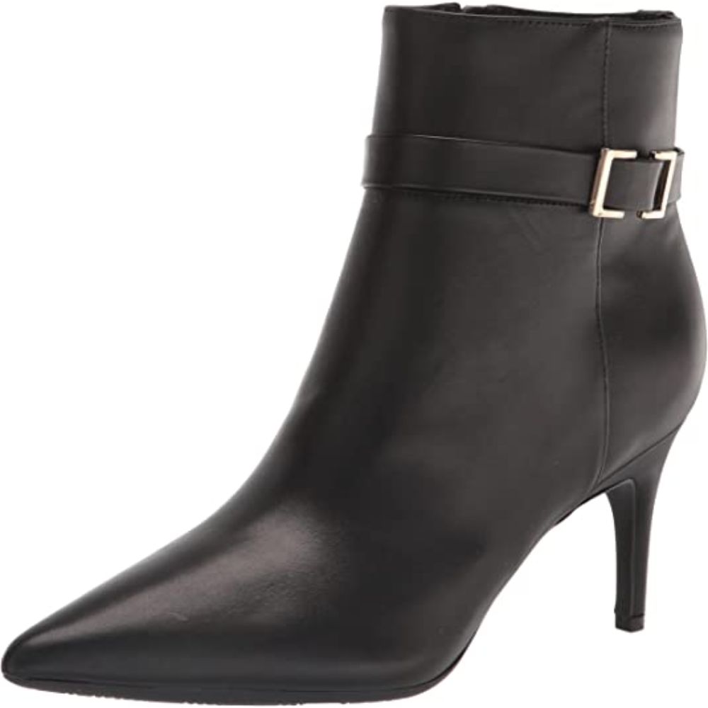Dian 9x9 Black Leather Nine West Ankle Boots