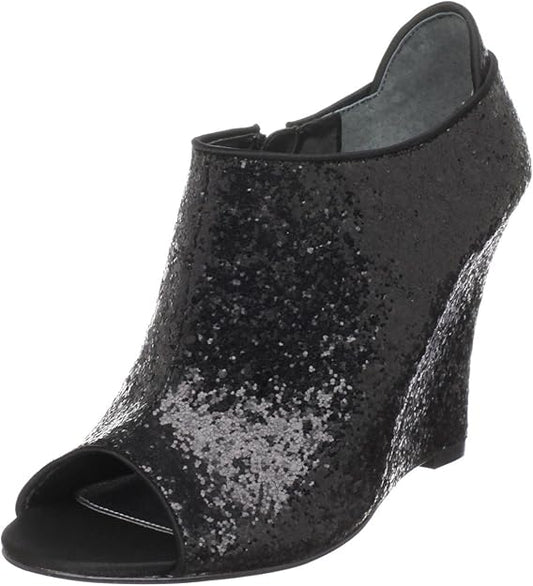 Nina Women's Yaneli Open-Toe Wedge Black