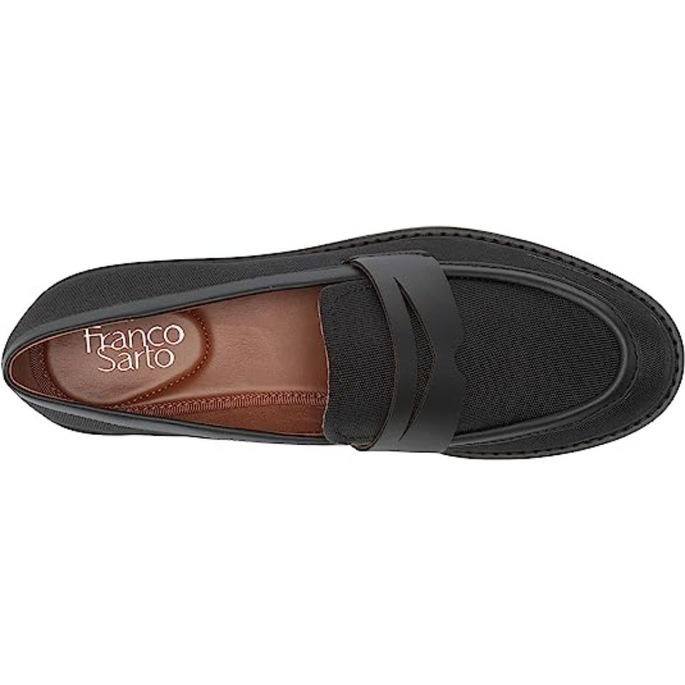 Balin2 Black Fabric Franco Sarto Loafer Flats