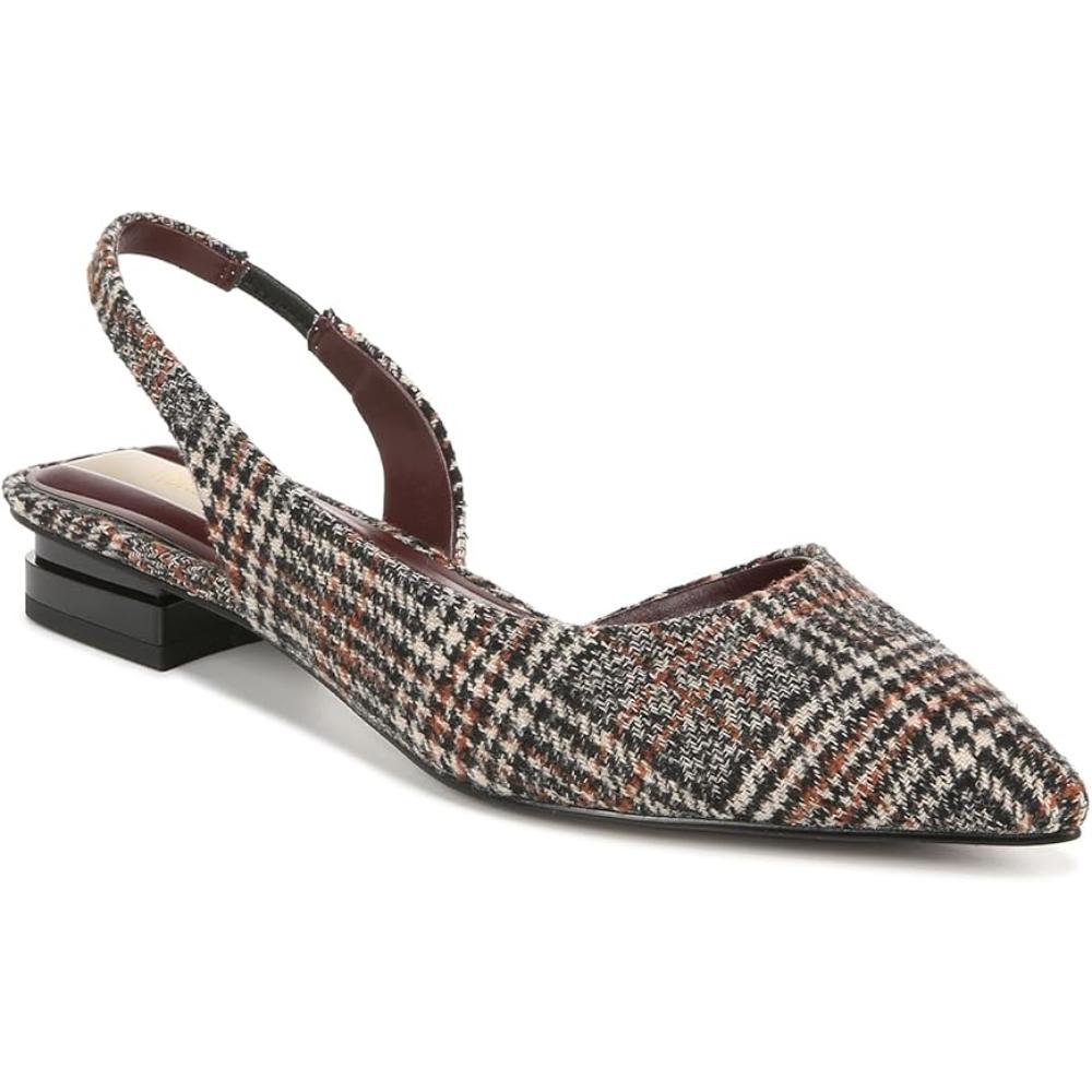 Franco Sarto Women's Tyra Brown Multi Fabric Slingback Pump