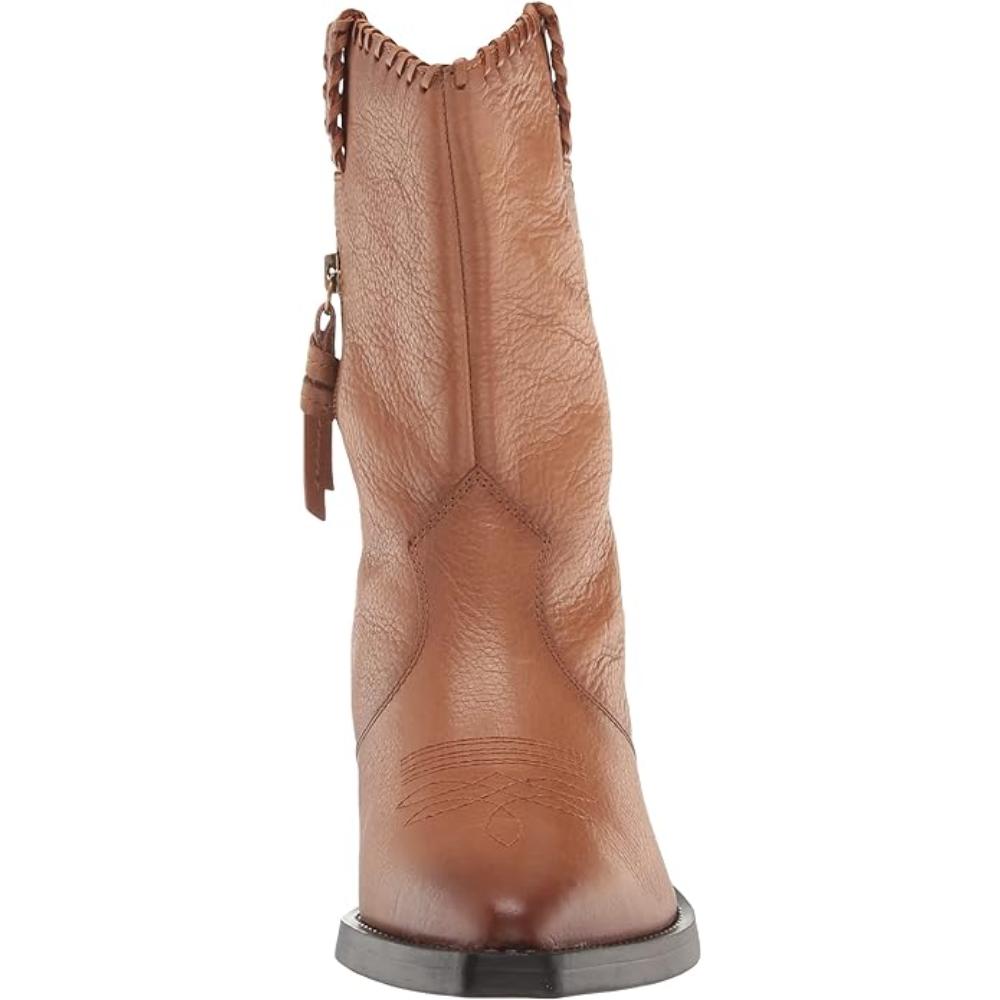Lance Tan Leather Franco Sarto Cowboy Ankle Boots