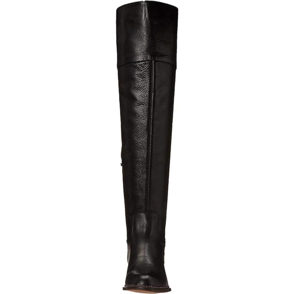 Haleen Black Leather Wide Calf Franco Sarto Over the Knee Boots