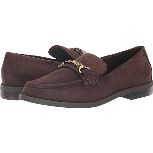 Pastry Chocolate Brown Suede Anne Klein Loafer Flats