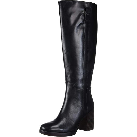 Kendra Black Leather Franco Sarto Boots