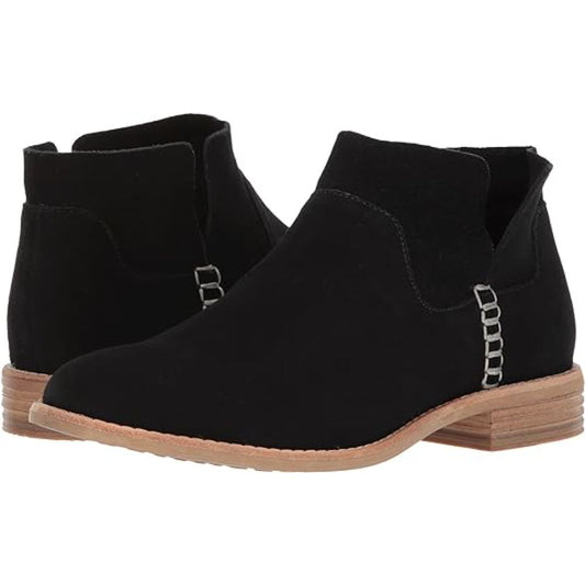 Clarks Women's Edenvale Bella Black Suede Ankle Bootie