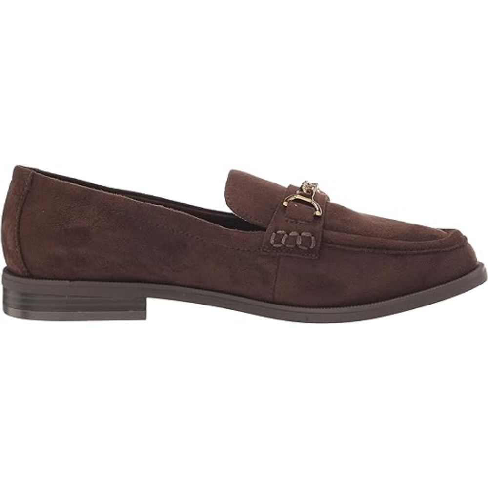 Pastry Chocolate Brown Suede Anne Klein Loafer Flats