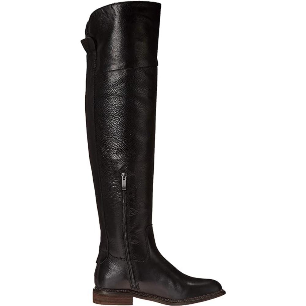 Haleen Black Leather Franco Sarto Over the Knee Boots