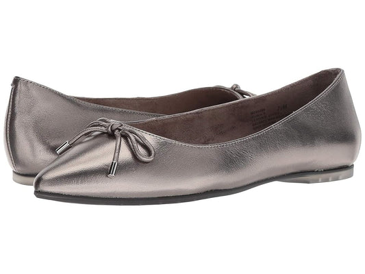 Alisia Pewter Leather Me Too Flat