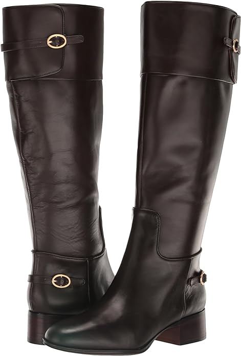 Jazrin Brown Leather Franco Sarto Riding Boots