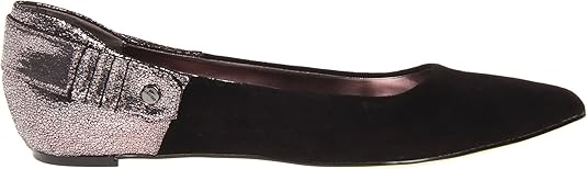 Brielle Black Suede Crackled Leather Calvin Klein Flats