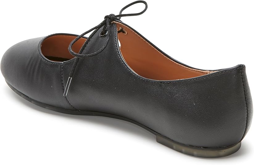 Cacey Black Leather Me Too Flats