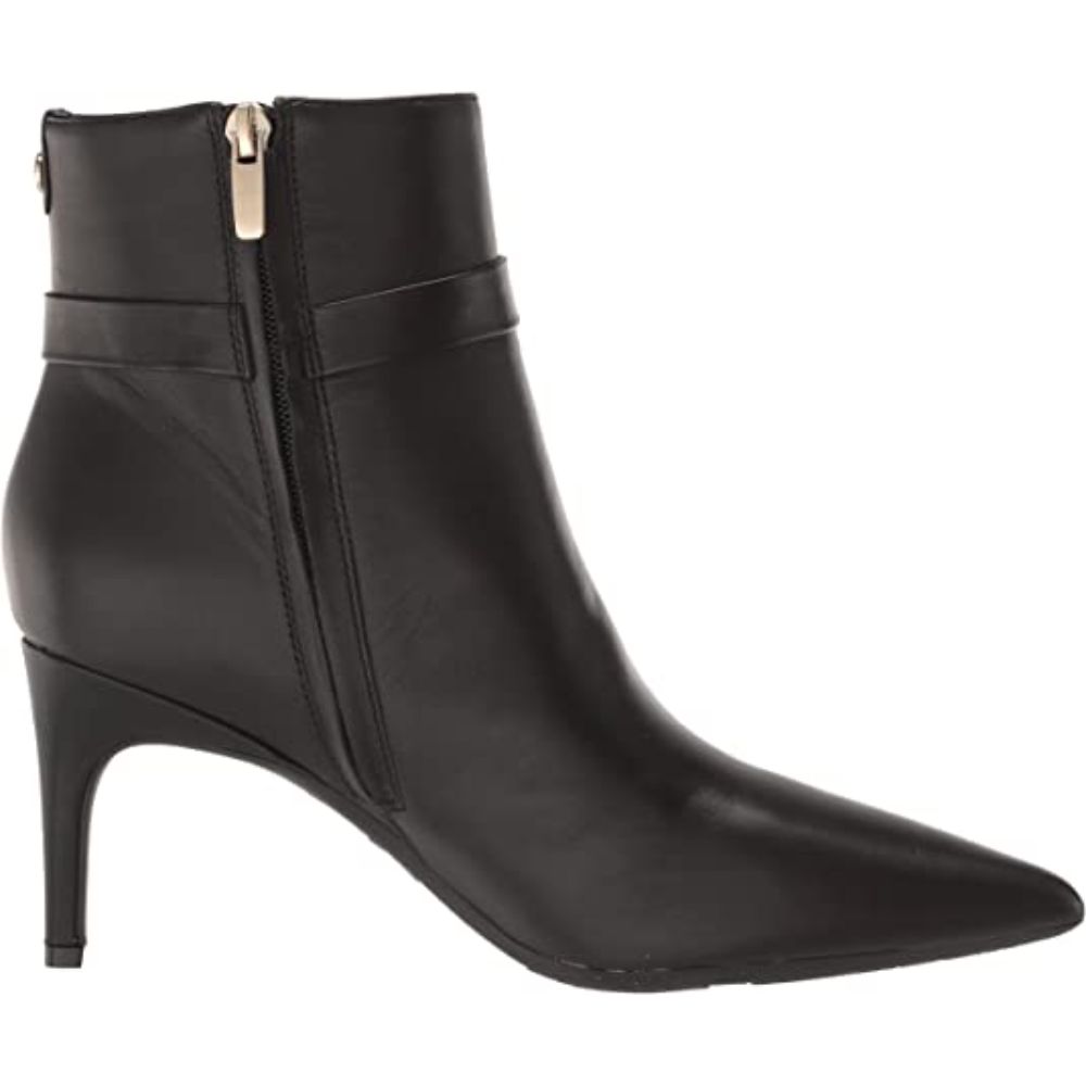 Dian 9x9 Black Leather Nine West Ankle Boots