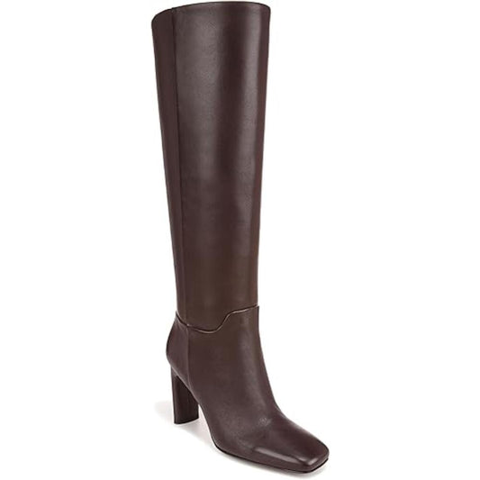 Flexa High Brown Leather WIDE CALF Franco Sarto Tall Dress Boots