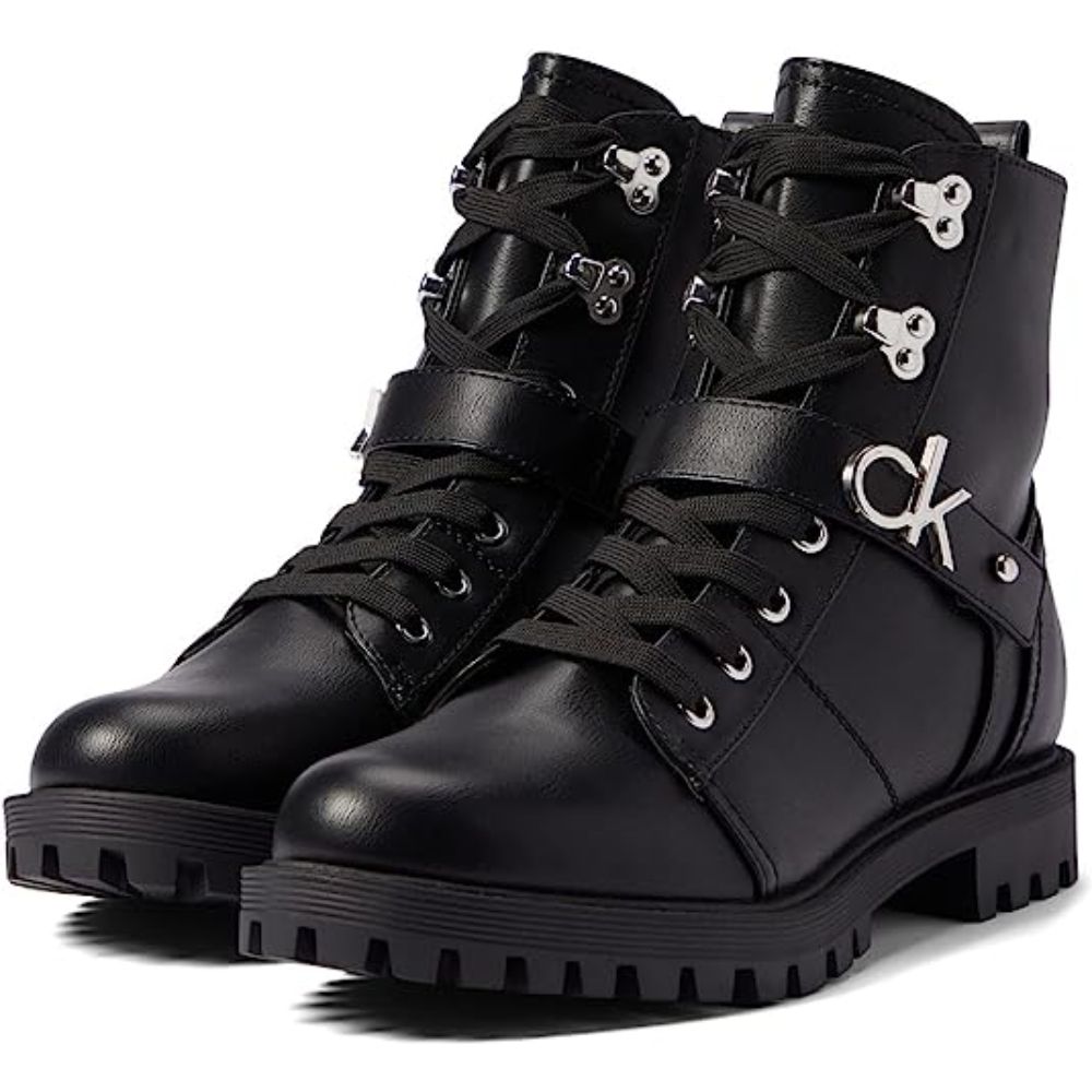 Gavin Black Calvin Klein Ankle Combat Boots