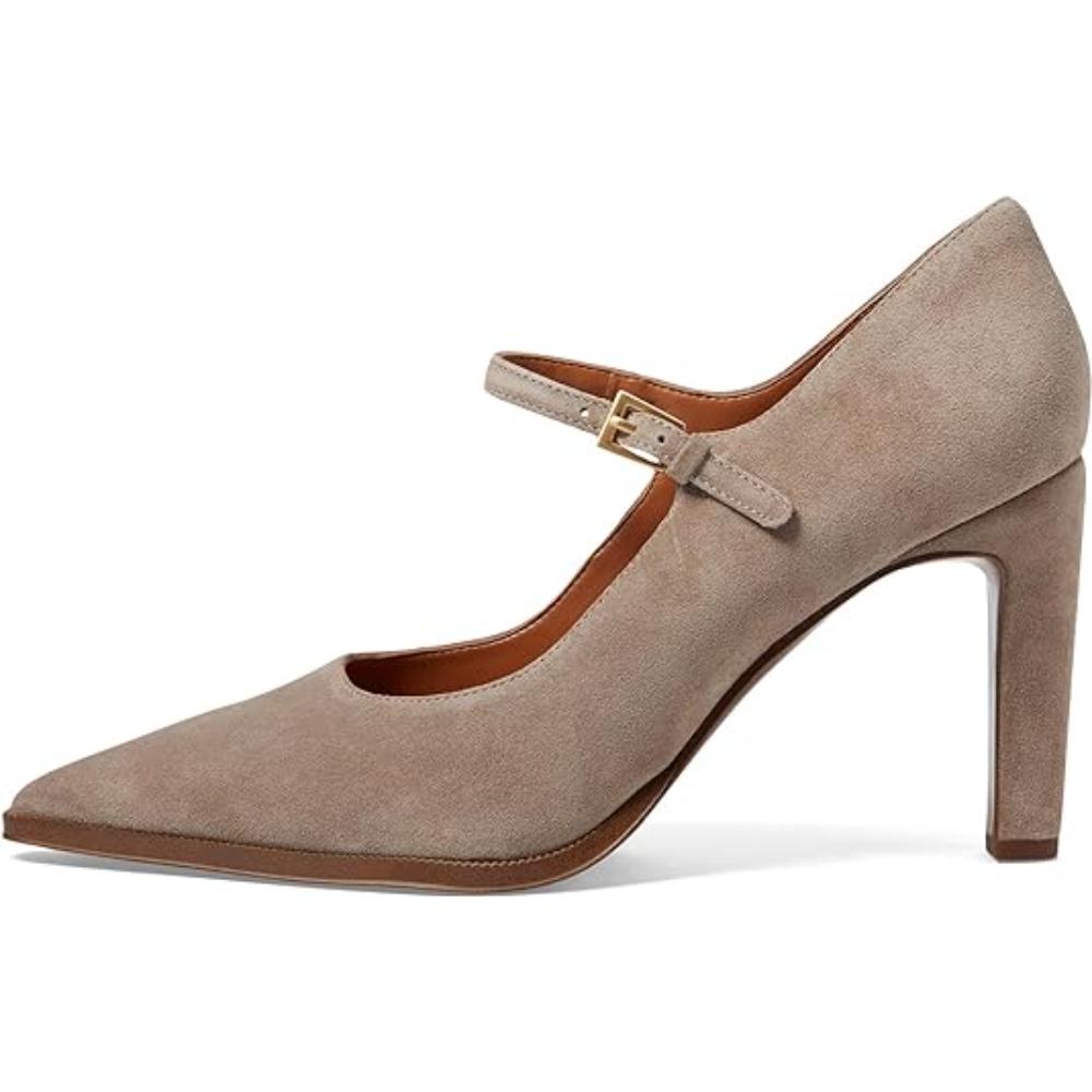 Athena Chinchilla Gray Suede Franco Sarto Pumps